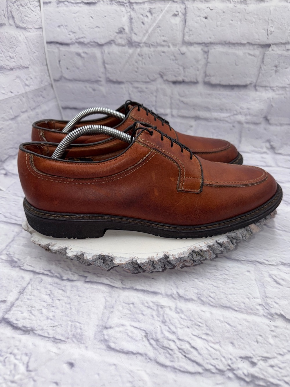 Allen Edmonds Wilbert Comfort Brown Leather Split Toe Mens Dress Shoes Sz 10.5 D - Picture 3 of 10